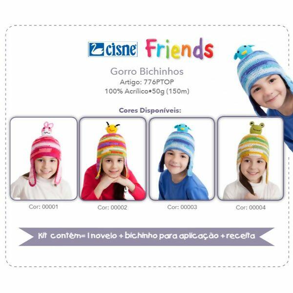 Kit Cisne Friends Bichinhos Gorros