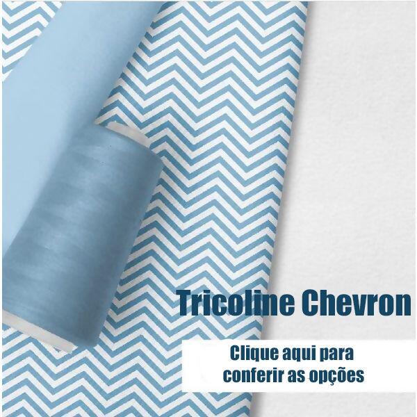 Tecido Tricoline Bahamas Artesanato - Chevron - 0,50 x 1,50