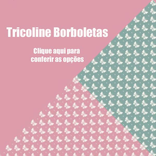 Tecido Tricoline Bahamas Artesanato Soft 1228 - Borboleta - 0,50 x 1,50