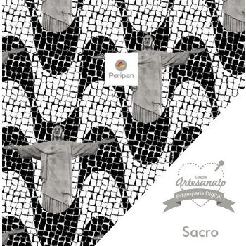 Tecido Tricoline Bahamas Digital 9000 - Estampas Sacras - 0,50 x 1,50