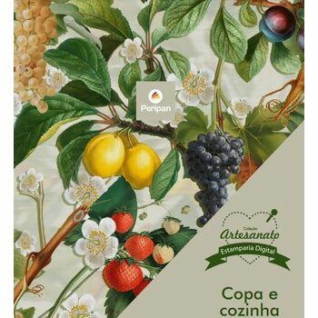 Tecido Tricoline Bahamas Digital 9004 - Estampas Copa e Cozinha - 0,50 x 1,50